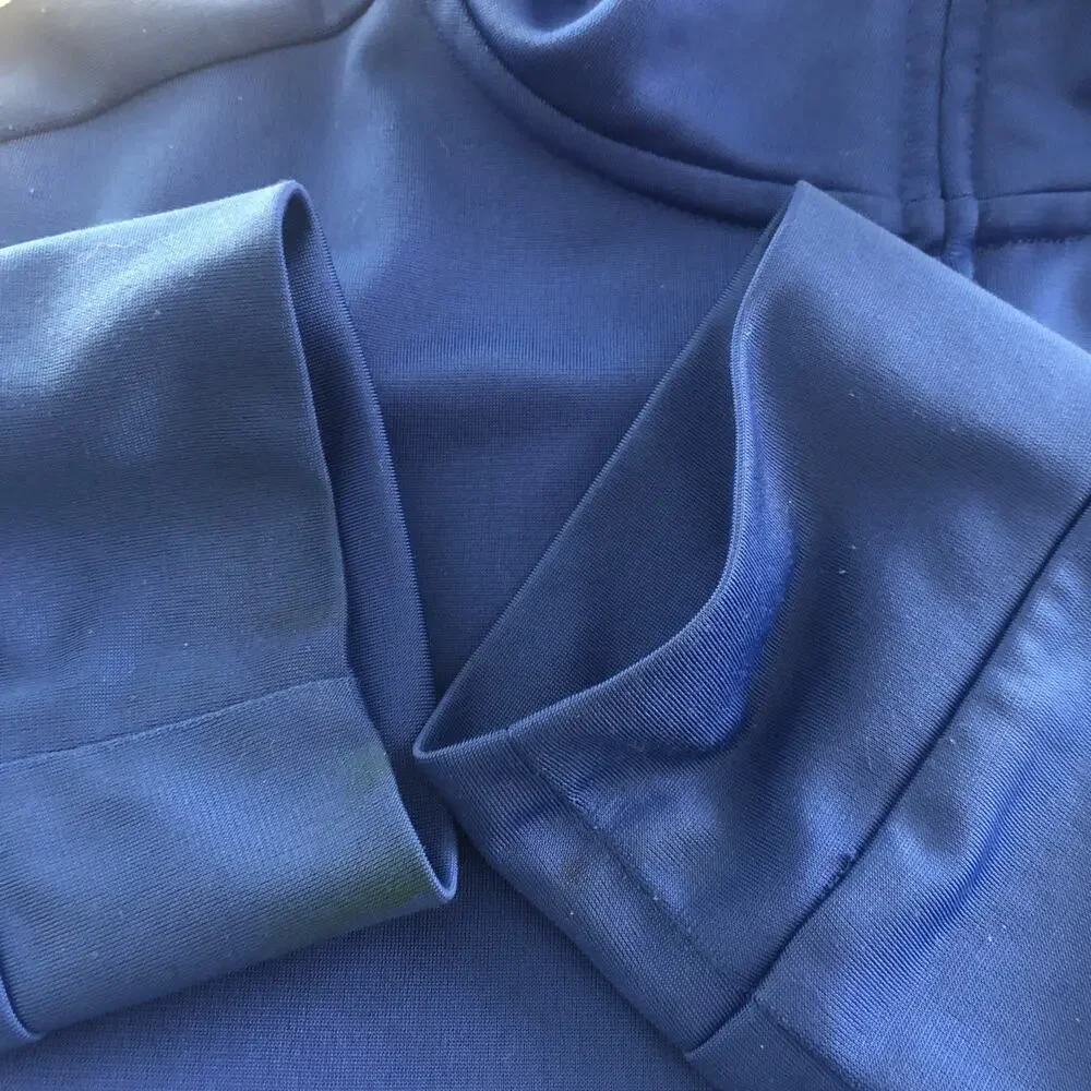 adidas Track jacket 3 Stripes Blue Boy or girls L 14/16 Woman's medium unisex